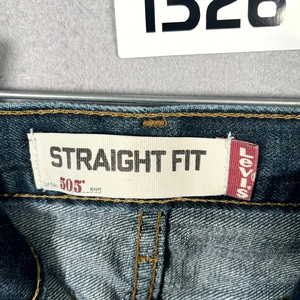 Levi's 505 Jeans Mens 3x30 Blue Denim 100% Cotton Medium‎ Wash Straight Fit
